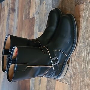 Mens Harley Davidson Black/Brown Leather Zip Boots Size 12